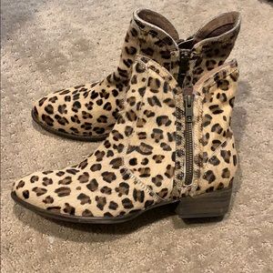 Cheetah print booties